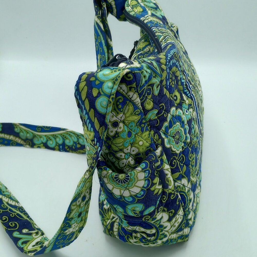 Vera Bradley Rhythm & Blues Retired Hipster Crossbody Paisley Floral Blue Green - Picture 6 of 15